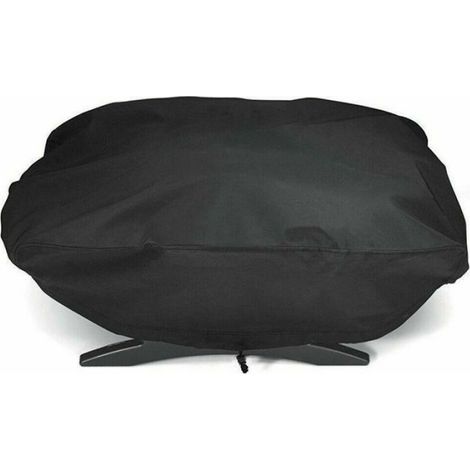 Housse de gril 210D pour barbecue Weber Q1200 et 1000, compatible avec modèles Q1200, Q1400, Q1000, Q100, protection anti-UV. (1/4)