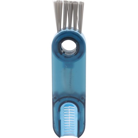 Brosse de nettoyage multifonction 3 en 1 pour biberon, bouchon et fente, bleue, idéale pour tétine (1/5)