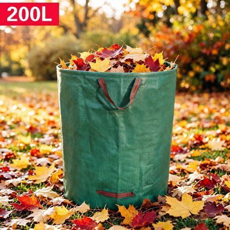 Waterproof polypropylene garden bag, plant waste transport bag with reinforced handles (1/5)