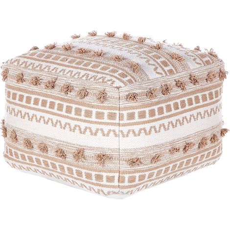 Pouf KARAW Baumwolle Beige