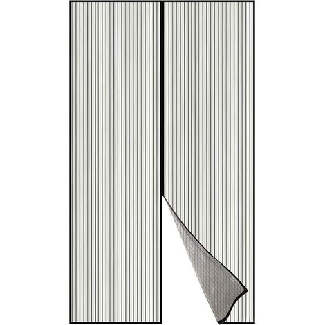 Porte moustiquaire avec aimant 120x230cm gris akhuo