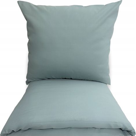 Bettwäsche-Set, einfarbig, 160 x 200 cm, glatt, 100 % Baumwolle, 3-teilig, Polen