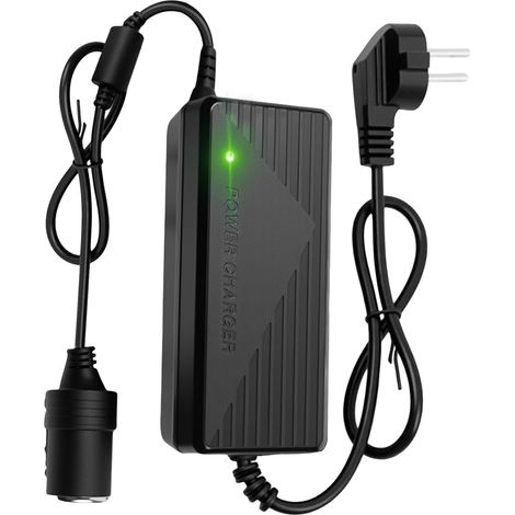 Adaptateur d'alimentation pour voiture, 180 W, 15 A, 220 V vers 12 V, AC vers DC, adaptateur pour gonfleur de pneus, réfrigérateur de voiture, aspirateur de voiture (1/5)