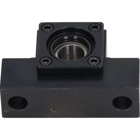 Support de vis à billes en acier carbone noirci, bloc palier rigide pour extrémité SFU1605 SFU1204, haute précision, pièce mécanique CNC. (1/5)