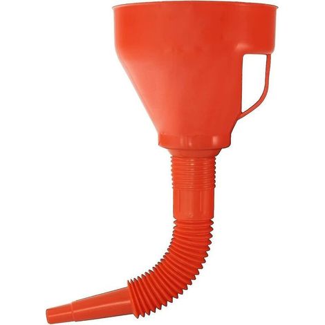 Universal 1 Liter Funnel - Oil Filler With Anti-overflow Rim - Removable Filler Neck - Oil Funnel Filling Aid With 2-level Flexible Hose (1/5)