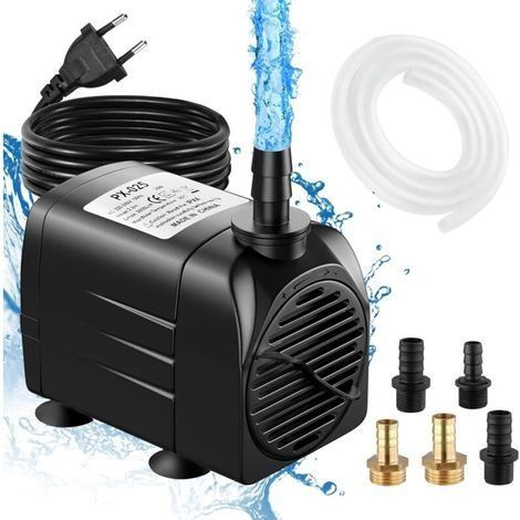 Pompe à Eau Submersible 25W, 2000 L/H Pompe à Eau Ultra Silencieuse Pompe de Bassin Submersible pour Bassin, Fontaine de Jardin Aquarium avec 5 Buses 1.5M Tuyau Flexible Transparent (1/5)