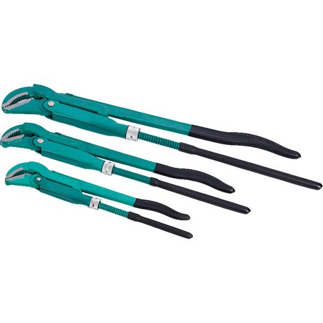 Pince à molette multifonction 45° acier lourd, bec coudé pour eau, usage domestique, 2 pièces (1/4)