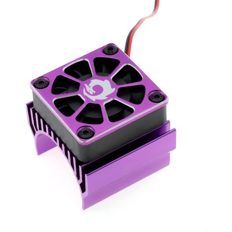 Ventilateur de refroidissement pour moteur de voiture télécommandée 540 550, radiateur de remplacement pour Traxxas TRX-4 TRX-6 G63 1/10 (violet) (1/5)