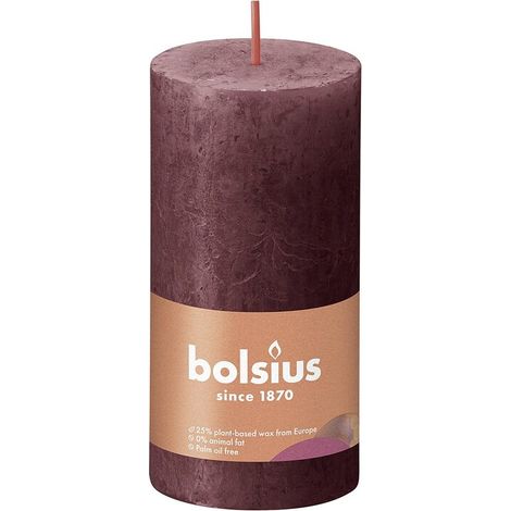 BOLSIUS Stumpenkerze Rustiko Shine - 8 Stück