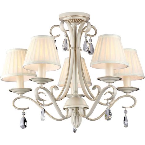 Maytoni Ring lampada a sospensione nera 6 sfere bianche (1/5)