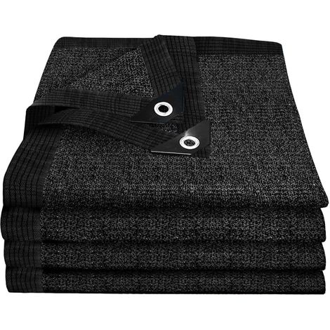 WC d'ombrage noir à 40 % pour plantes, maille HDPE durable 90 x 180 cm avec œillets, filet d'ombrage de jardin protégéant du soleil pour serre, jardin, terrasse, pergola, poulailler (1/5)