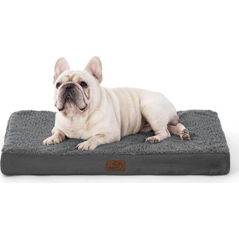 Hundebett orthopädisch klein L 76 x B 51 x H 8 cm Dunkelgrau (1/5)