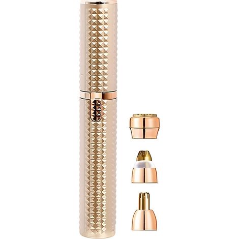Tondeuse à Sourcils électrique 3 en 1, Rasoir électrique pour Femmes, épilateur électrique, Coupe Incisive avec 2 Têtes de Remplacement (Doré) (1/5)