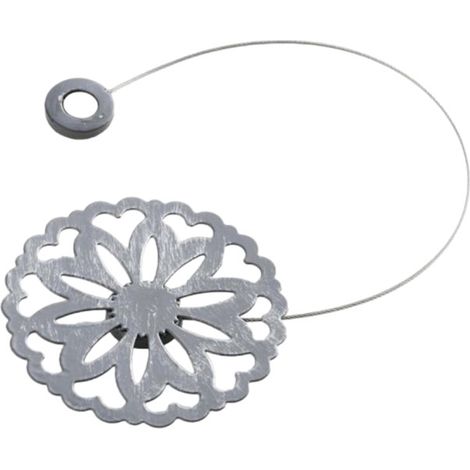 Embrasse de Rideau Aimantée "Emmy" 30cm Gris (1/4)