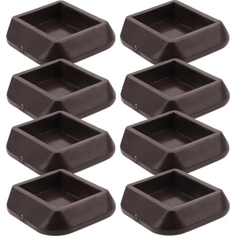 Lot de 8 butées roulettes en silicone marron pour meubles (1/5)