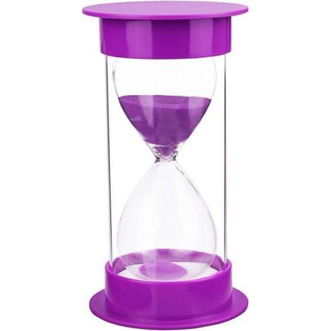 Minuteur de cuisine - Sablier - Violet - 5 minutes - Plastique incassable - Sable de mer (1/5)