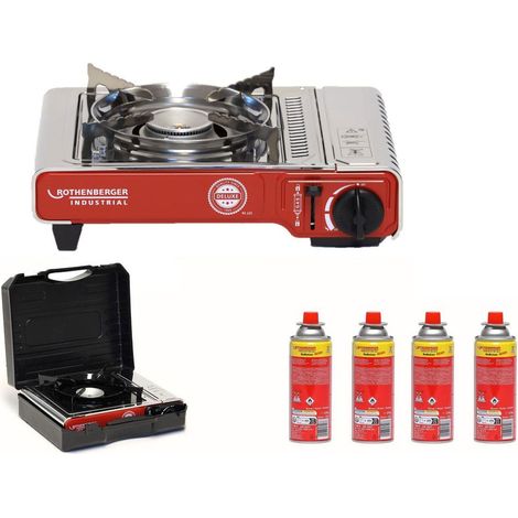 ROTHENBERGER Industrial Campingkocher 2,2 kW Deluxe RS 220 inkl. 4x RoButan 220 gr. - 1500004233