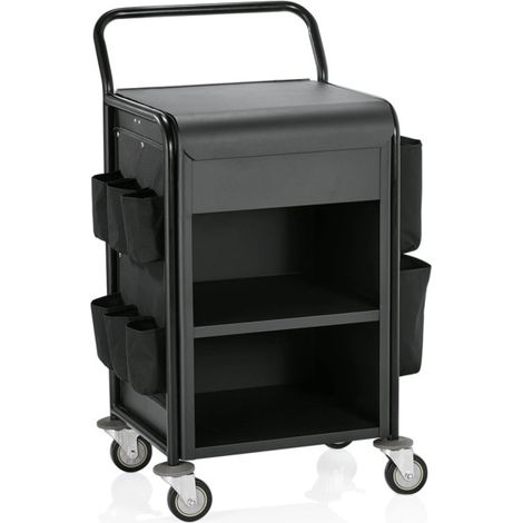 Chariot de chambre compact 56 x 54 x 100 cm noir aluminium époxy - Was Germany (1/2)
