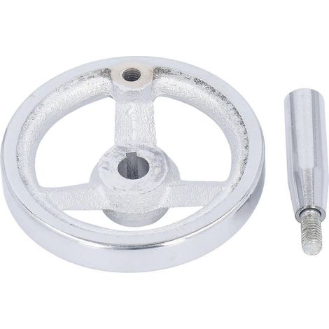 Volant à trois rayons avec poignée rotative, volant rond en fonte pour tours, fraiseuses et rectifieuses