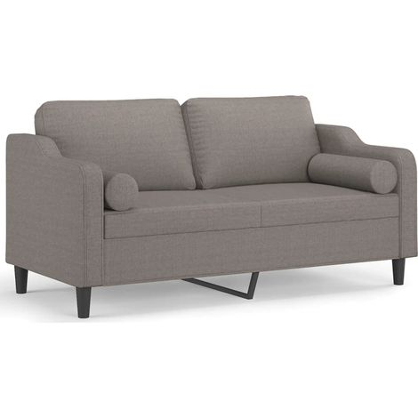 Maison Exclusive - Divano a 2 Posti con Cuscini Tortora 140 cm in Tessuto