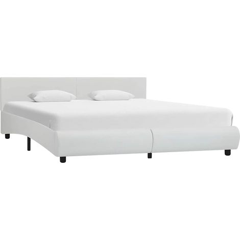 Lit double - lit simple - Cadre de lit avec LED blanc 180x200 cm fr5011 - Maison La Vie (1/5)
