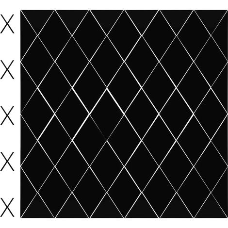 Stickers muraux miroir losanges acryliques à faire soi-même, autocollants pour la décoration du salon et de la chambre, noir, taille L (1/5)