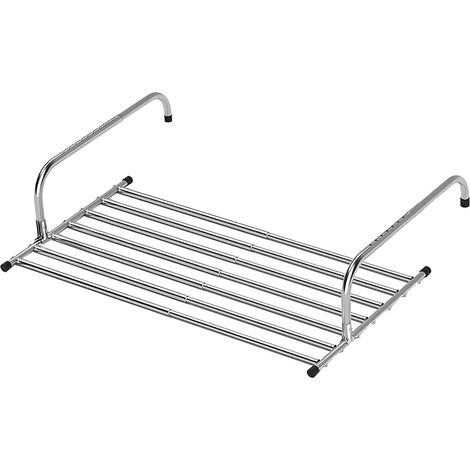 Étagère à linge suspendue Étendoir mural rétractable pour la maison Étagère à vêtements pliante en acier inoxydable pour étagère de jardinière intérieure extérieure,Taille: 61-107cm (1/5)