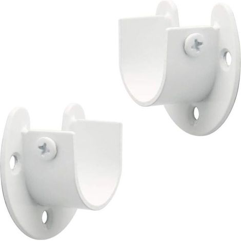 HOXILEELEOSupport Asta Armadio Fissaggio Asta di Tenda Staffa Asta Tende, U-a Forma di Staffe per le Aste della Tenda Etichetta (1/5)