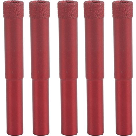 5 forets diamantés ouvre-trou Φ10 pour marbre, granit, béton, verre, carrelage céramique - outil électrique perforateur (1/5)
