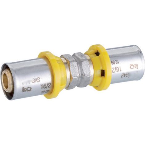 Raccordo diritto intermedio a pressare per multistrato gas Pollici: 16x16 mm (1/3)