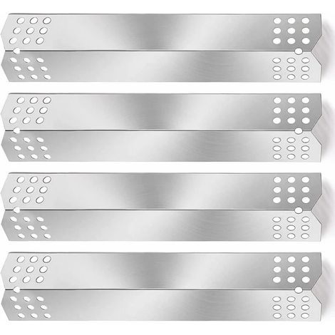 Diffusore di calore universale in acciaio inox, pezzi di ricambio per Burnhard Fred Series, Barbecook Siesta, Taino Red/Pro 4 e 4+1, Metro Tarrington House, Landmann, Campingaz, set da 4
