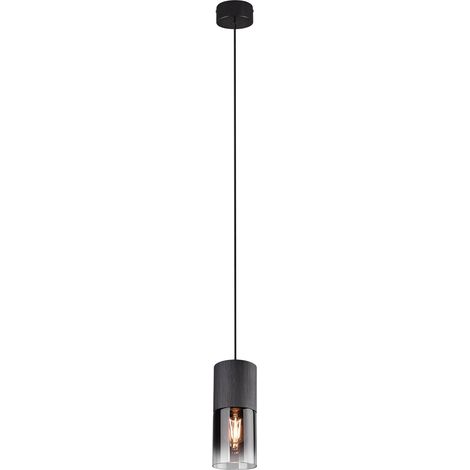 Lampada a Sospensione da Interno E27 in Metallo Nero Opaco (1/3)