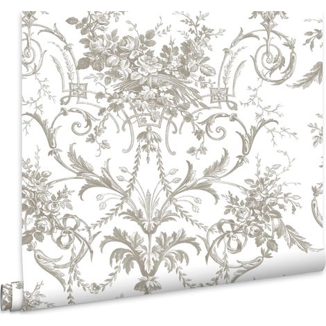 Laura Ashley TUILERIES Grau Vliestapete 10mx52cm (1/5)