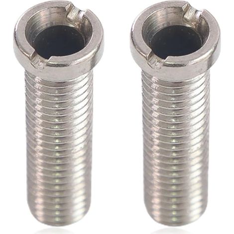 Deux vis creuses en acier inoxydable argenté (1,51,53,5cm) pour une utilisation avec des accessoires de vidange d'évier de cuisine. (1/5)