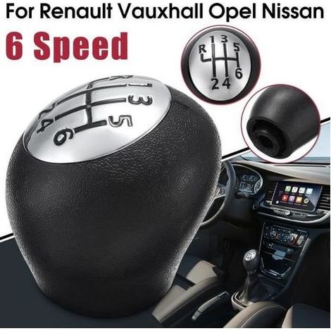6-Vitesse Pommeau Levier de Vitesse Pour RENAULT Trafic Vauxhall Vivaro-Ywey (1/4)