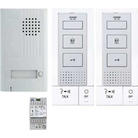Aiphone – Télécommande interphone mains libres 2 fils – Platine de rue extra-plate – Alimentation 230Vac – DB2INT