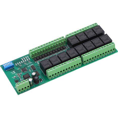 12-Kanal-12V-Relaismodul mit Überspannungsschutz, 12 opto-isolierten Eingängen, Hardware-Reset, robuste Relaisplatine für die industrielle Automatisierung. (1/5)