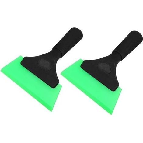 Lntyq 2 Pièces Raclette Auto Film Ergonomique pour Pose Film Teintée Voiture Outil de Montage Sticker avec Manche Confortable Vert, Plastique, 1813cm (1/5)