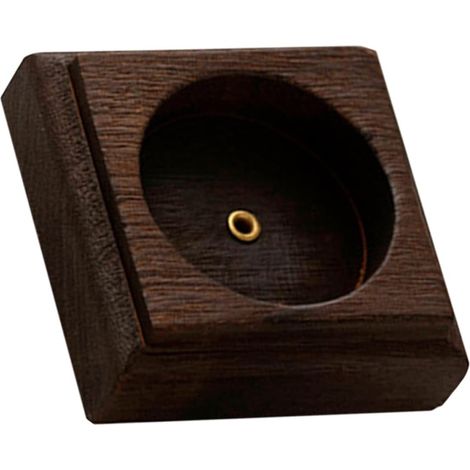 Brûleur de Parfum Carré en Bois Minimaliste pour Décoration de Table, Support Parfum Pratique et Sûr Style Rustique pour Chambre ou Bureau (1/5)