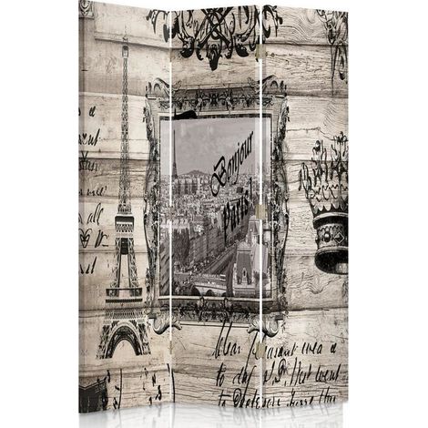 Paravento bilaterale 360, Bonjour Paris - 110x170 (1/5)