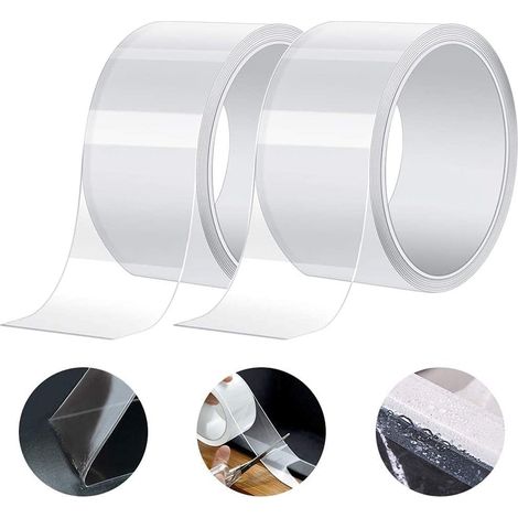Wasserdichte PVC-Eckendichtung, 3 m x 5 cm, selbstklebendes Dichtungsband, 2 Stück, transparent (1/5)