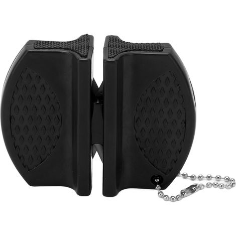 Aiguiseur de Couteau de Poche Mini Portable Double Face Multifonction pour Randonnée et Camping Noir (1/5)