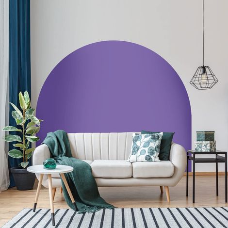 Autocollant Lit Tête de Lit Arche Stickers Muraux Grand Papier Peint Demi Cercle pour Décoration Salon et Chambre L58 x H200 cm Lavande (1/5)