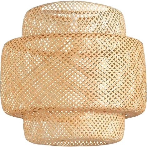 Suspension, en bambou tissé à la main, style japonais, 30CM, Pas d'ampoule (1/2)
