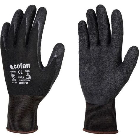 Guanti di protezione cofan t-10 poliestere lattice 12 pezzi