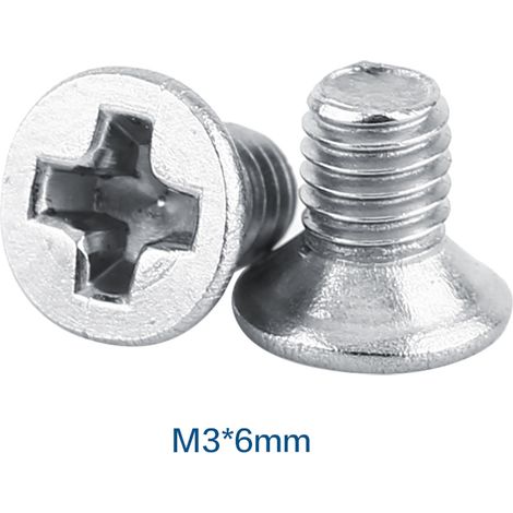 100pcs Bag Flat Head Stainless Steel SS304 Machine Countersunk Thread Screw Bolt Fastener M36