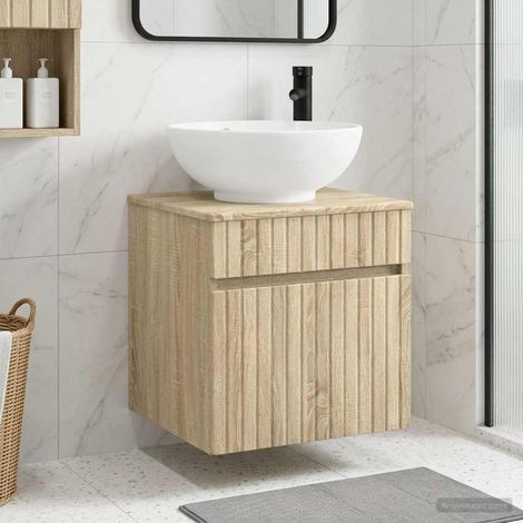 vidaXL Mobile lavabo da parete Rovere Sonoma 49 x 44,5 x 66,5 cm