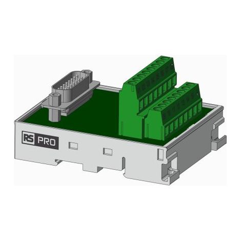 Module d'interface Sub-D 15 Contacts, Mâle, Montage sur Rail DIN ( Prix pour Boîte de 1 )