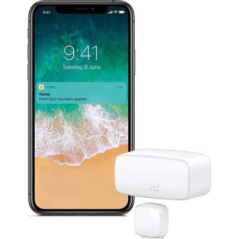 Eve Door & Window – Sensori di contatto intelligenti per porte e finestre, notifiche (chiuso, aperto), nessun bridge, Bluetooth, Thread, Apple HomeKit (1/5)