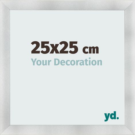 yd. - Cadre photo 25x25 - Aluminium Brosse - MDF - Pisa (1/5)